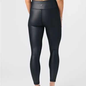 Black Metallic Light n Tight Hi-rise 7/8 24" size 2